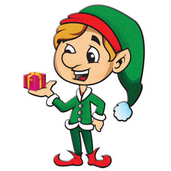 Santa and Elves Modern Clipart - ChristmasGifts.