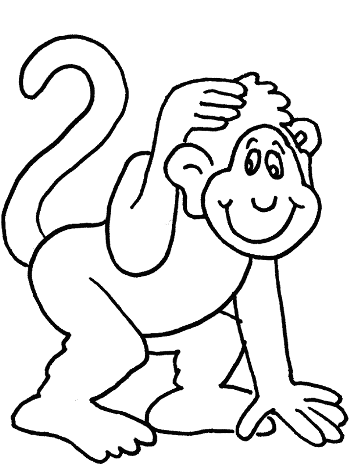 Cartoon Monkeys Coloring Pages - ClipArt Best