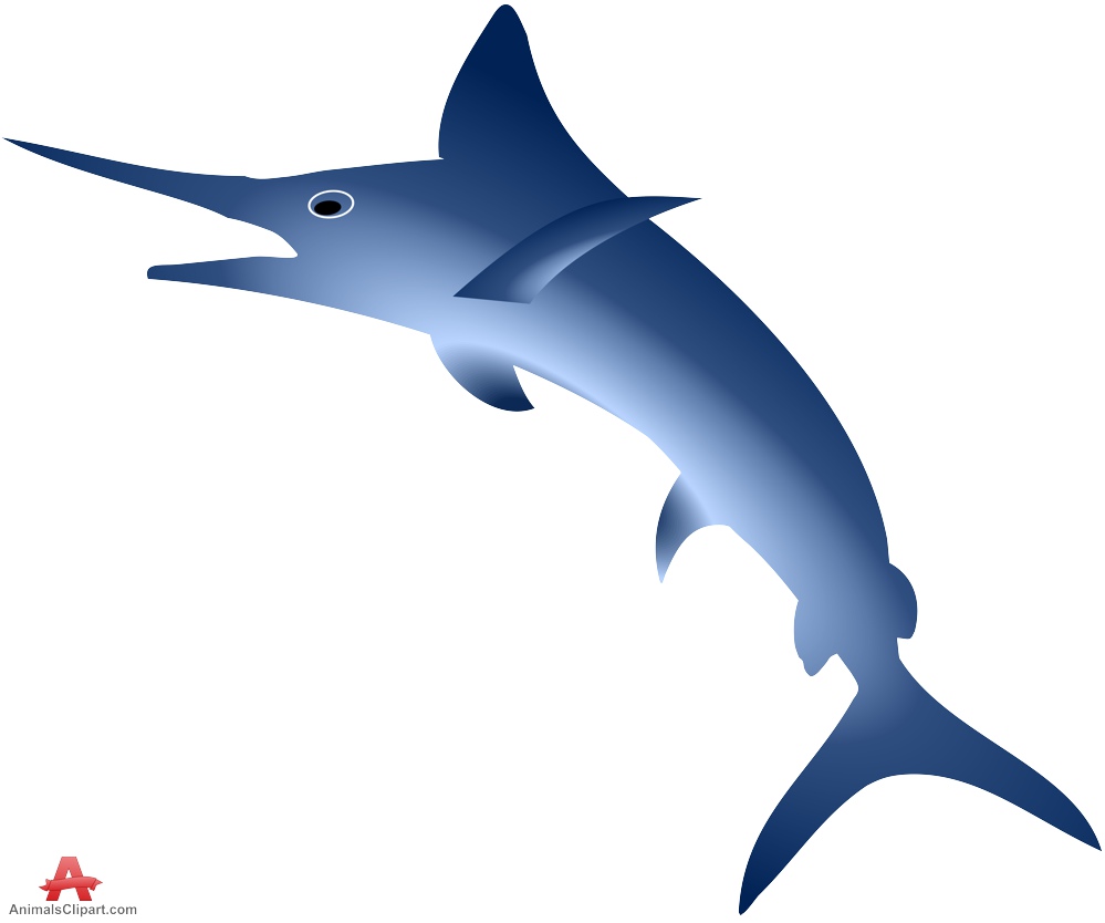 Blue Swordfish Clipart | Free Clipart Design Download