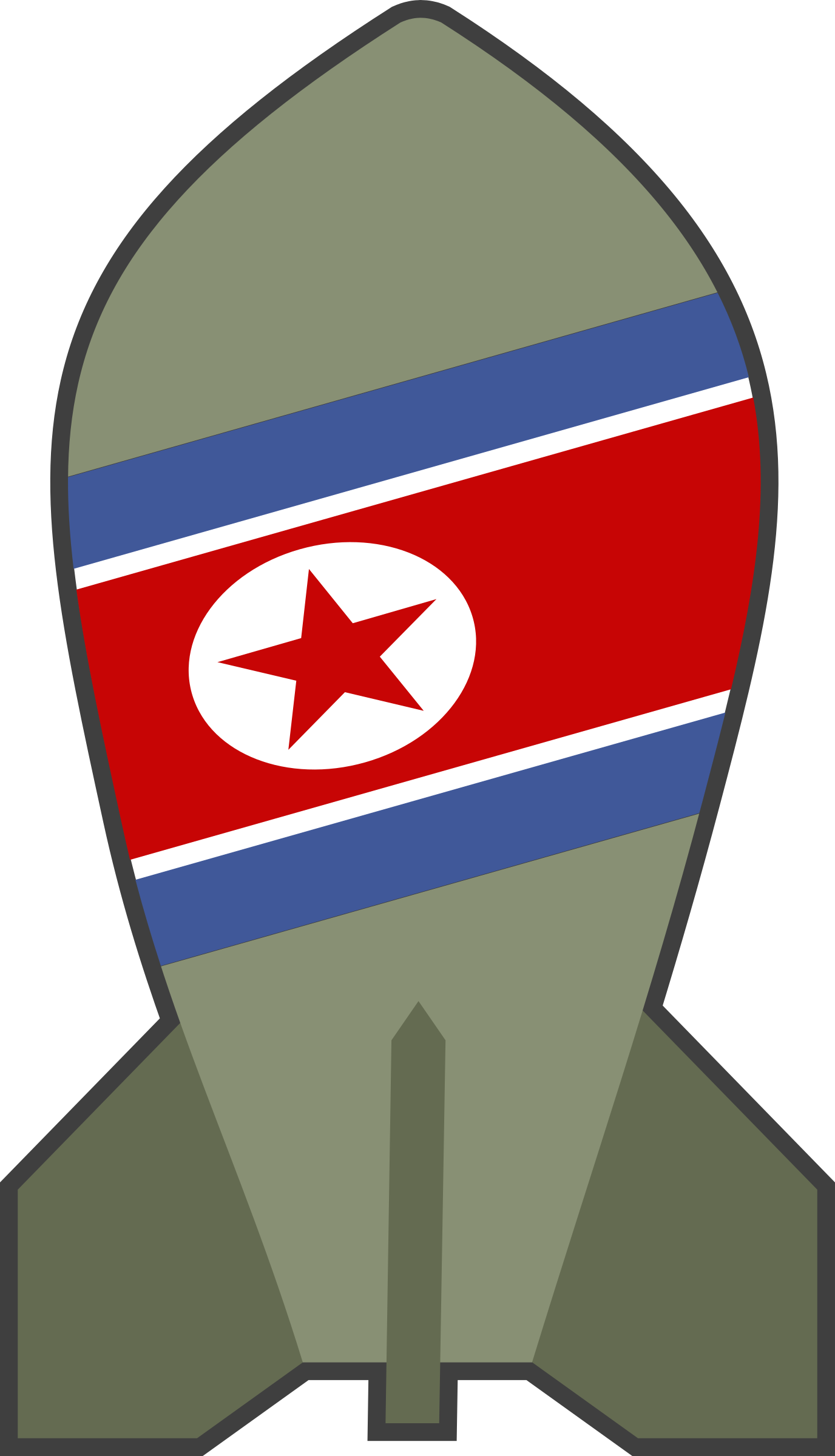 Clipart - Simple Cartoon North Korea Bomb