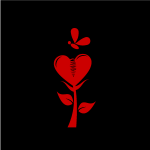 Heart Clipart - Red Trap of Love with Black Background | Download ...