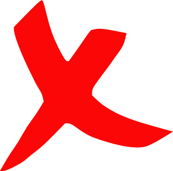 Red X Clipart - Tumundografico