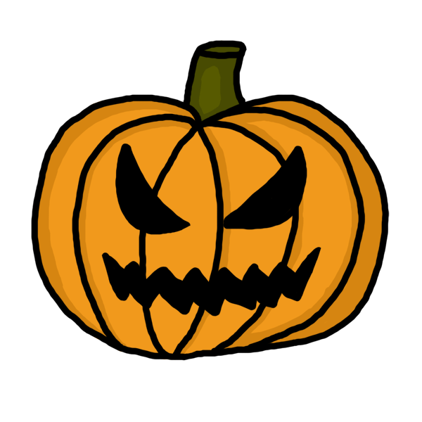 Scary halloween pumpkin clipart