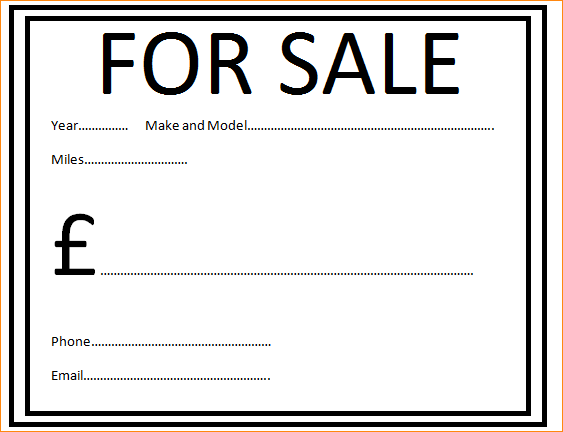 Car For Sale Template.car For Sale 1 Poster Template.jpg - Pay ...