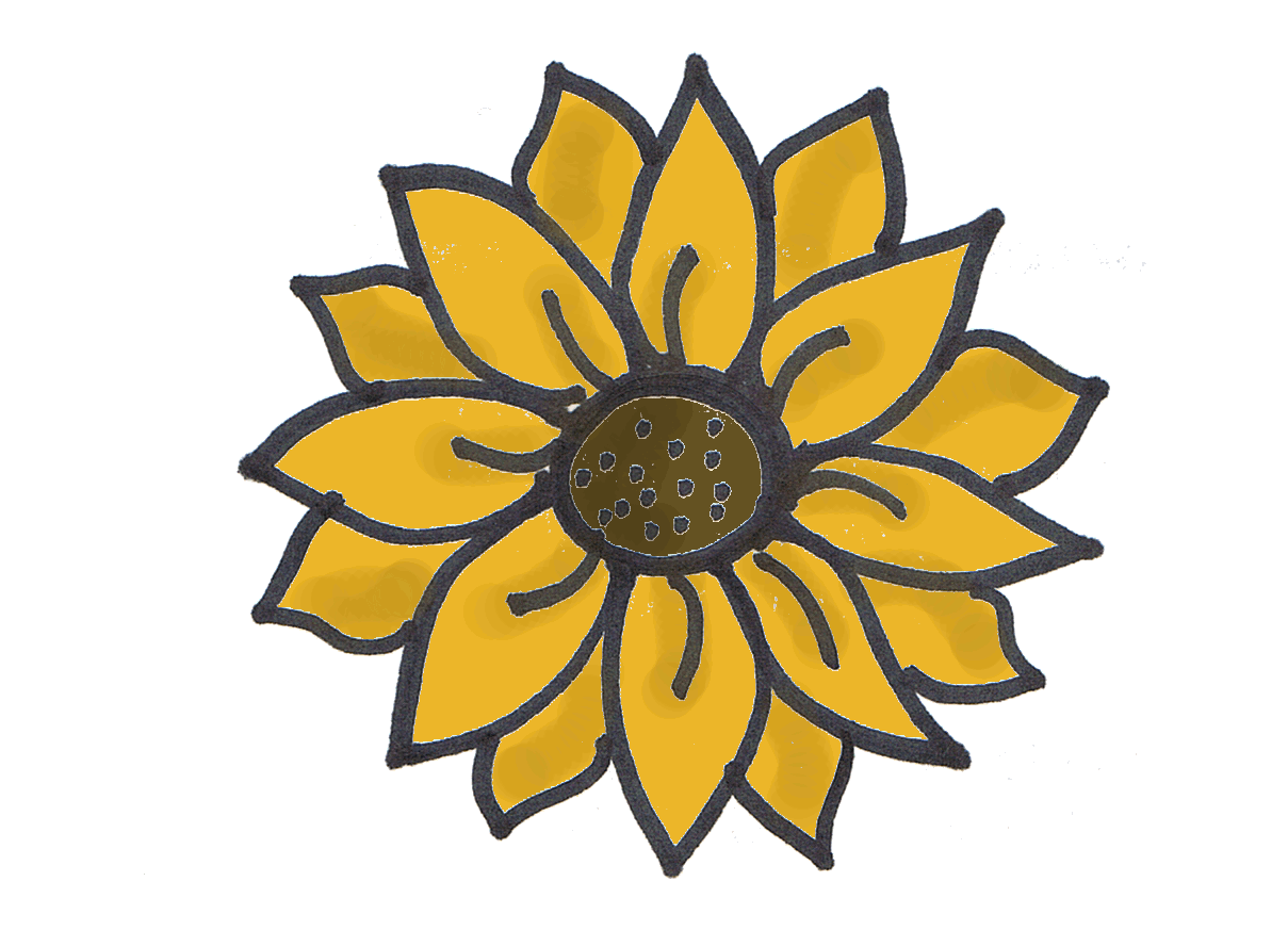 Black And White Sunflower Drawing - Free Clipart ... - ClipArt Best -  ClipArt Best