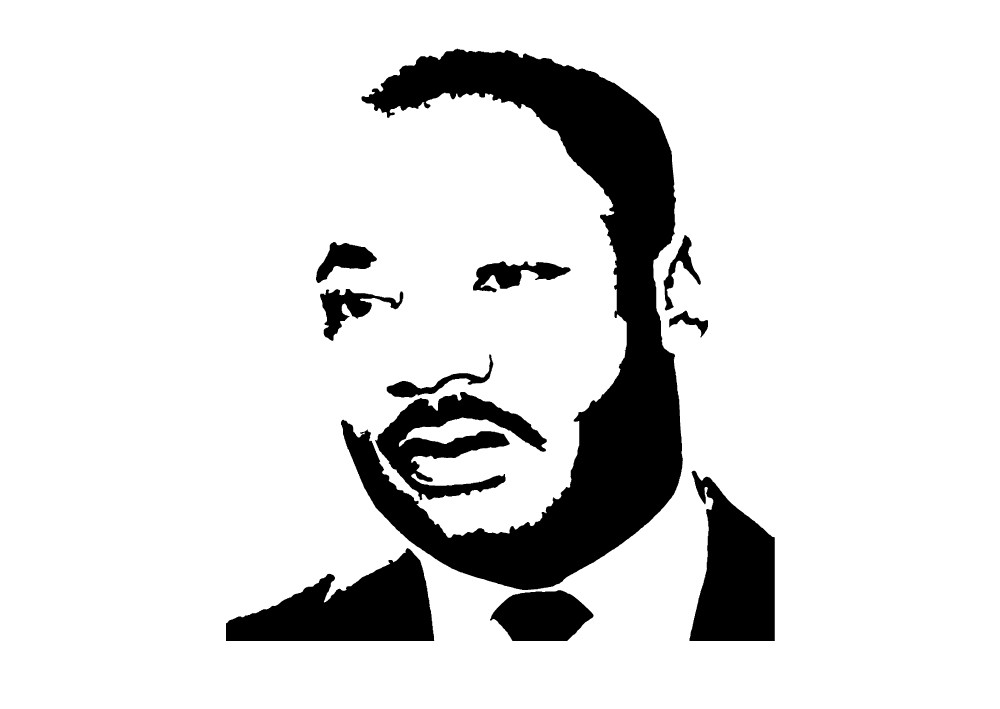 Martin luther king clipart black and white - ClipartFox