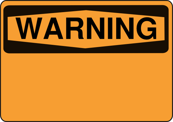 Blank Caution Sign Clipart