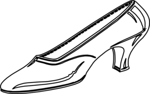 Woman S Shoe Outline Clip Art - vector clip art ...