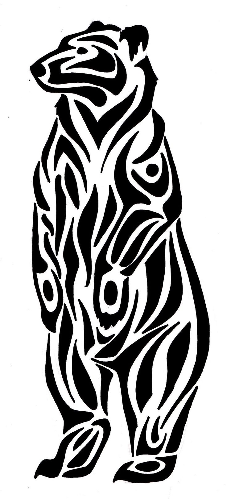 Tribal Bear Paw Drawings - ClipArt Best