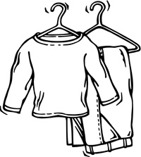Clothes Clip Art Black And White - Free Clipart Images