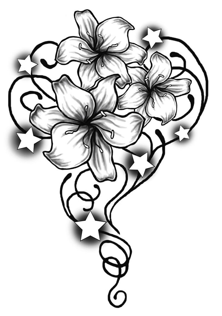 Tribal Flowers Clipart - Free to use Clip Art Resource