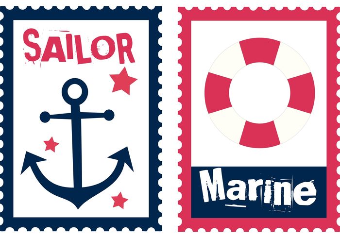 Free Sailor Summer Stamp Vectors - Download Free Vector Art, Stock ...