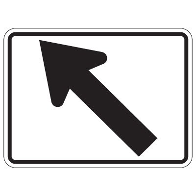 Directional Arrow Traffic Signs - Diagonal Left Arrow Sign | Seton