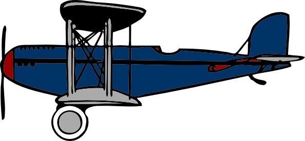 Red Blue Biplane clip art Free vector in Open office drawing svg ...