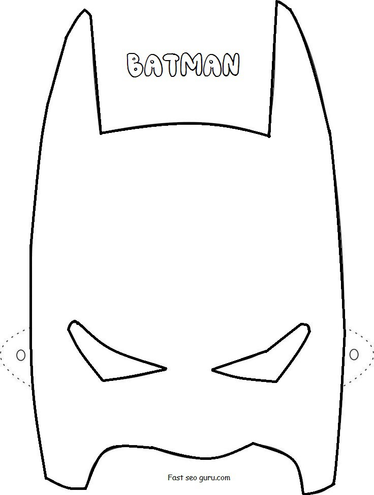 Template For Batman Mask. images and robin. diy 3d batman paper