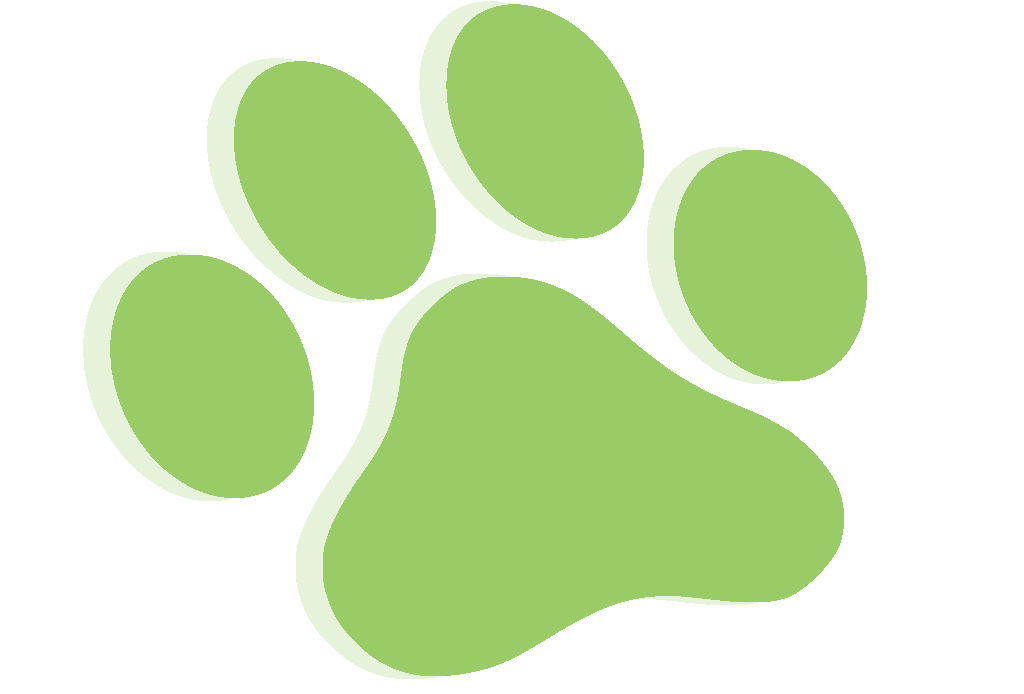 Green paw print clip art