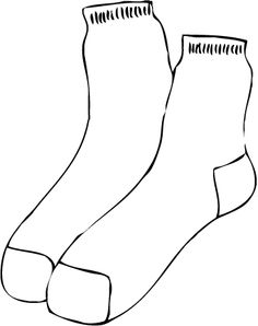 Socks clipart black white