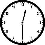 12 30 Analog Clock Clipart
