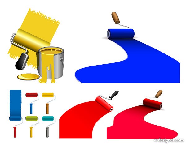 4-Designer | Vector paint brush