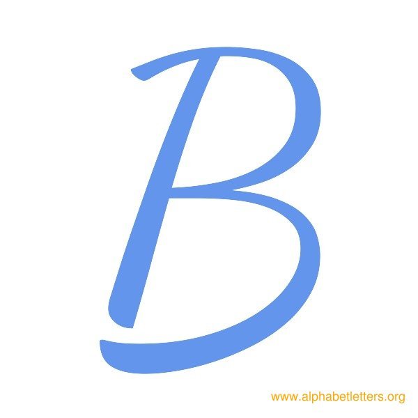 B Blue Alphabet Letters Clipart