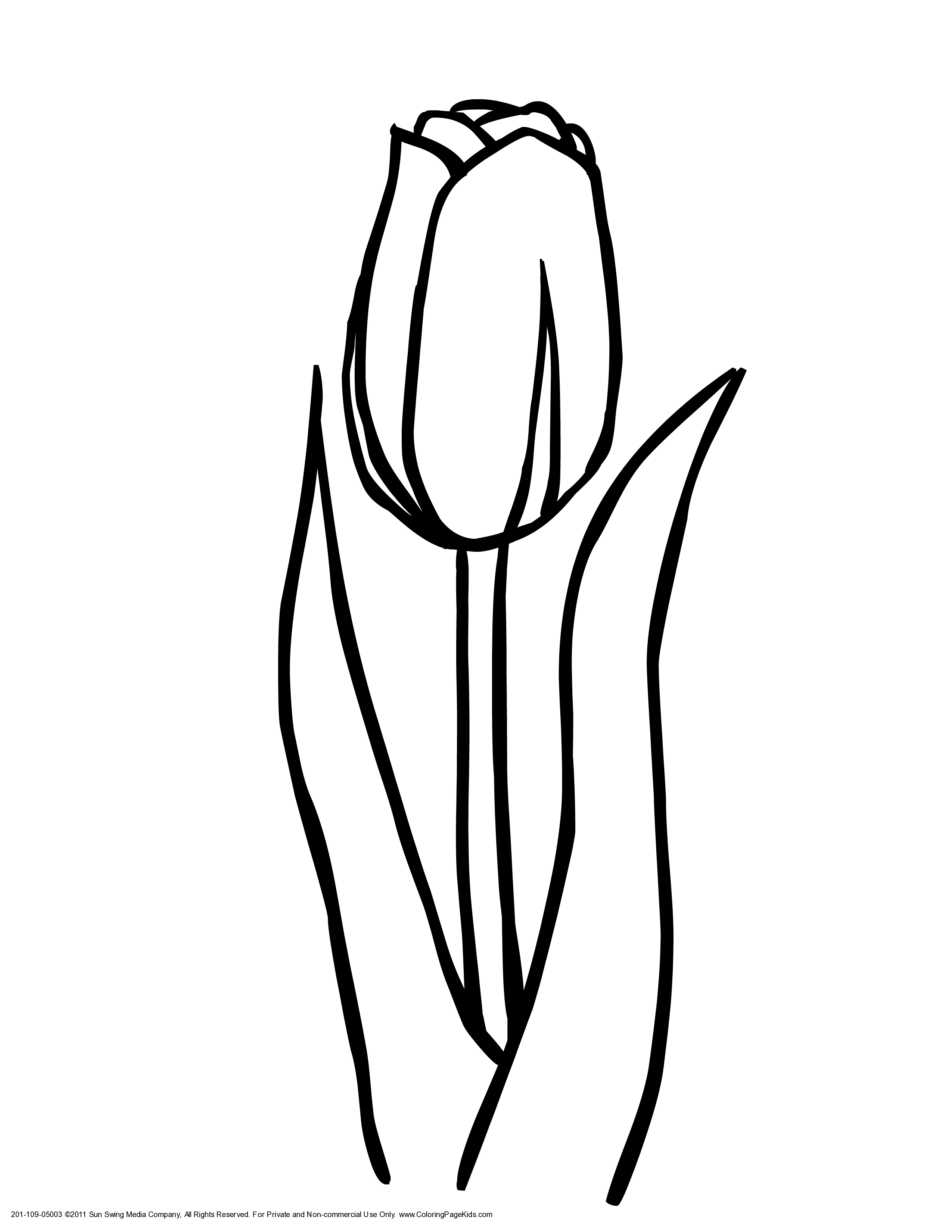 tulip clip art free black and white - photo #10