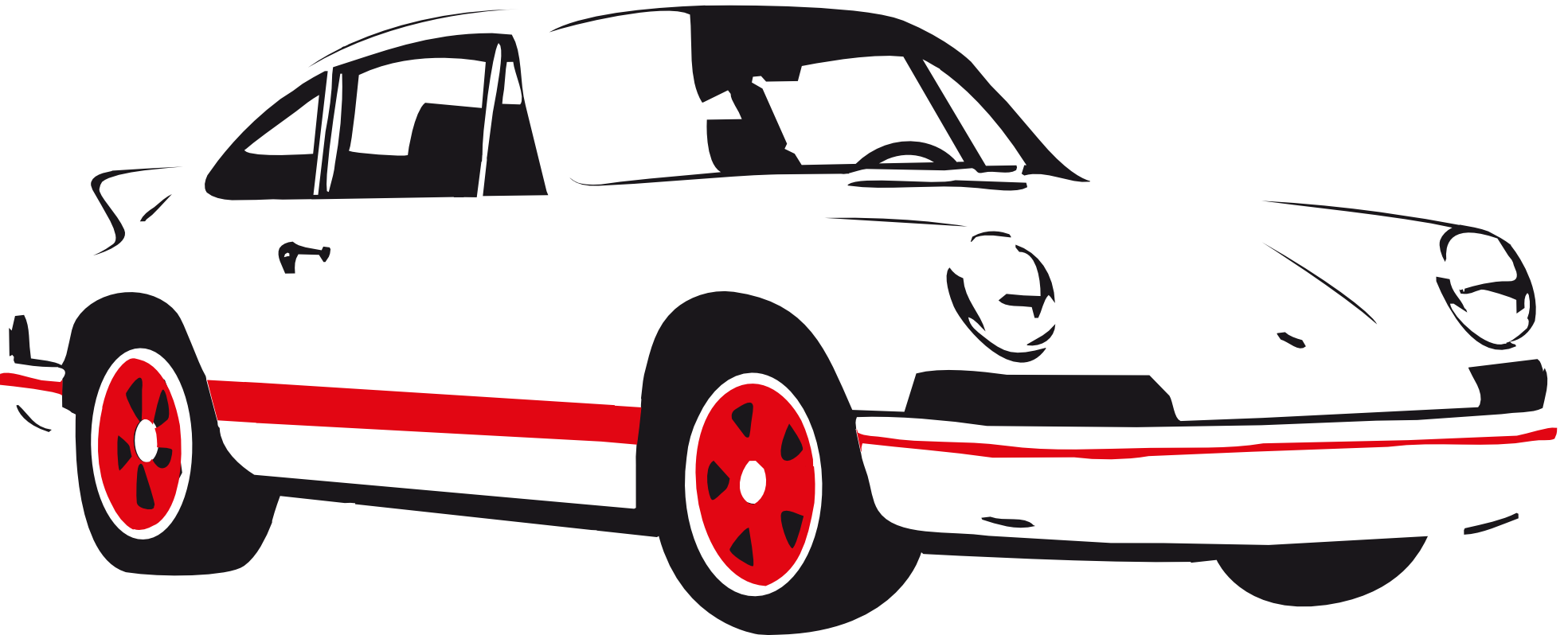 Sports car front clipart