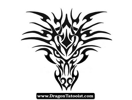 Tribal Dragon Head Tattoos 02 | Dragon Tattoos
