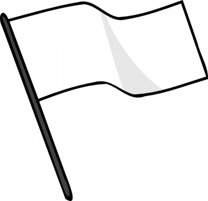 Plain flag wave outline clipart