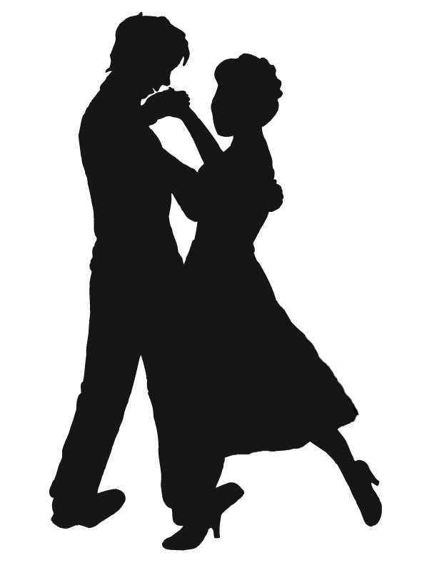 Ballroom Dancing Silhouette Clipart