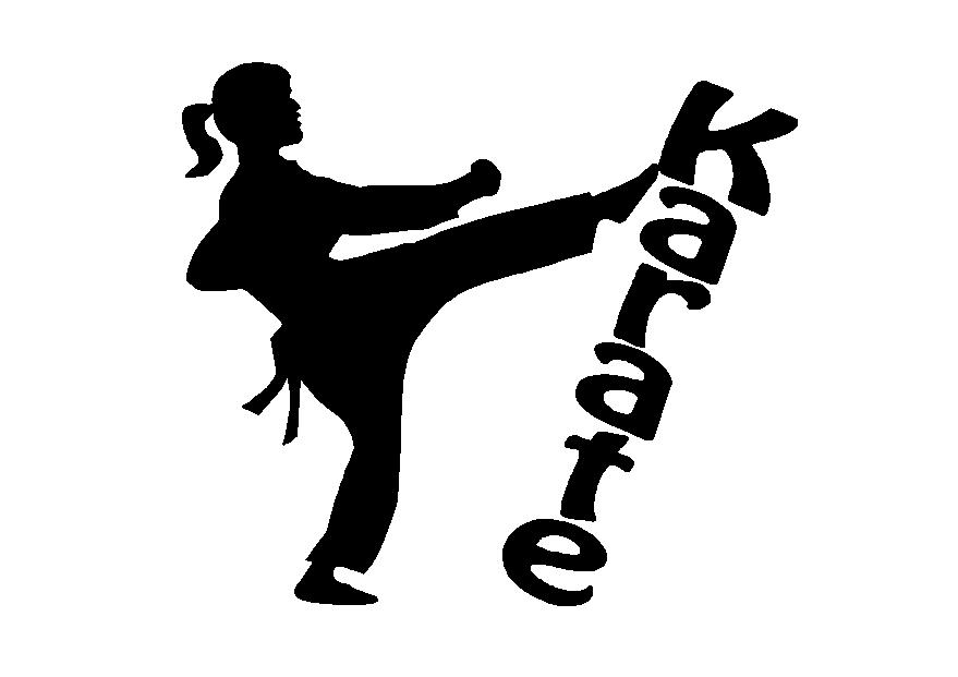 Karate Girl Decal 2, sport decals, spirit decals, sport spirit ...