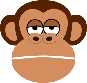 Monkey Cartoon Face clip art - vector clip art online, royalty ...