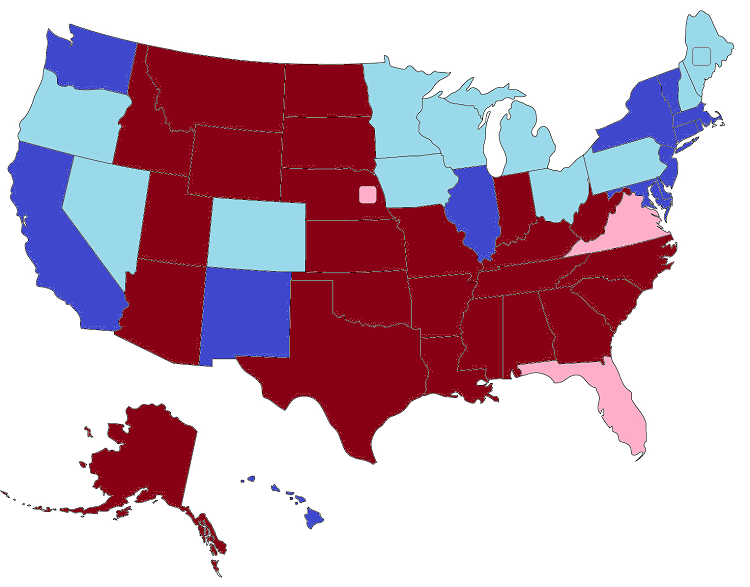 2012 Electoral College Projection | Race 4 2016