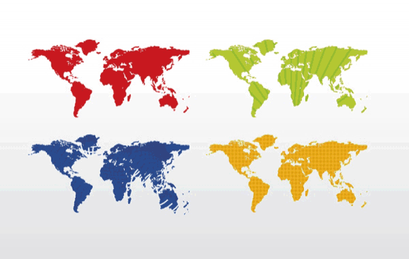 World Continents Maps [Free Vector] | Design Models