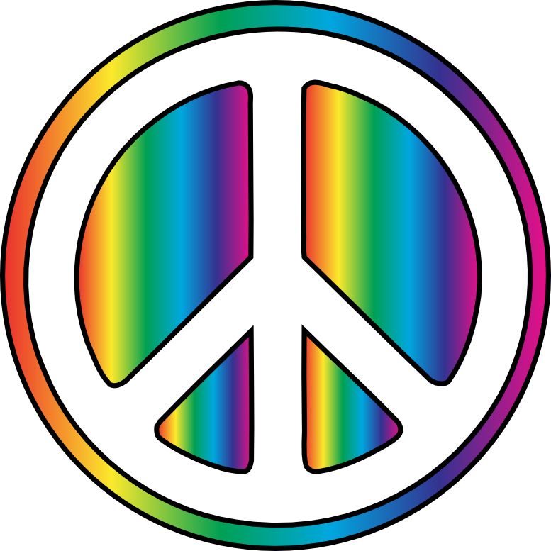 Rainbow Peace Sign scallywag peacesymbol.org Peace Symbol Peace ...