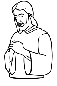 Free LDS Jesus Praying Clipart