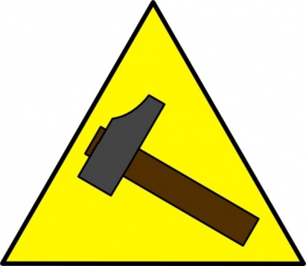 Hammer Sign clip art | Download free Vector