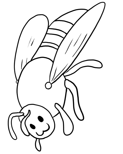 FREE Bee Coloring Picture 24