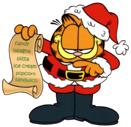 Christmas Garfield and Odie Cartoon Clipart Images - I-
