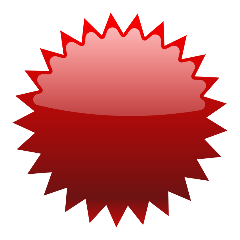 Clipart - Red Star Button