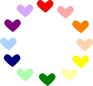Heart Rainbow Clip Art - vector clip art online ...