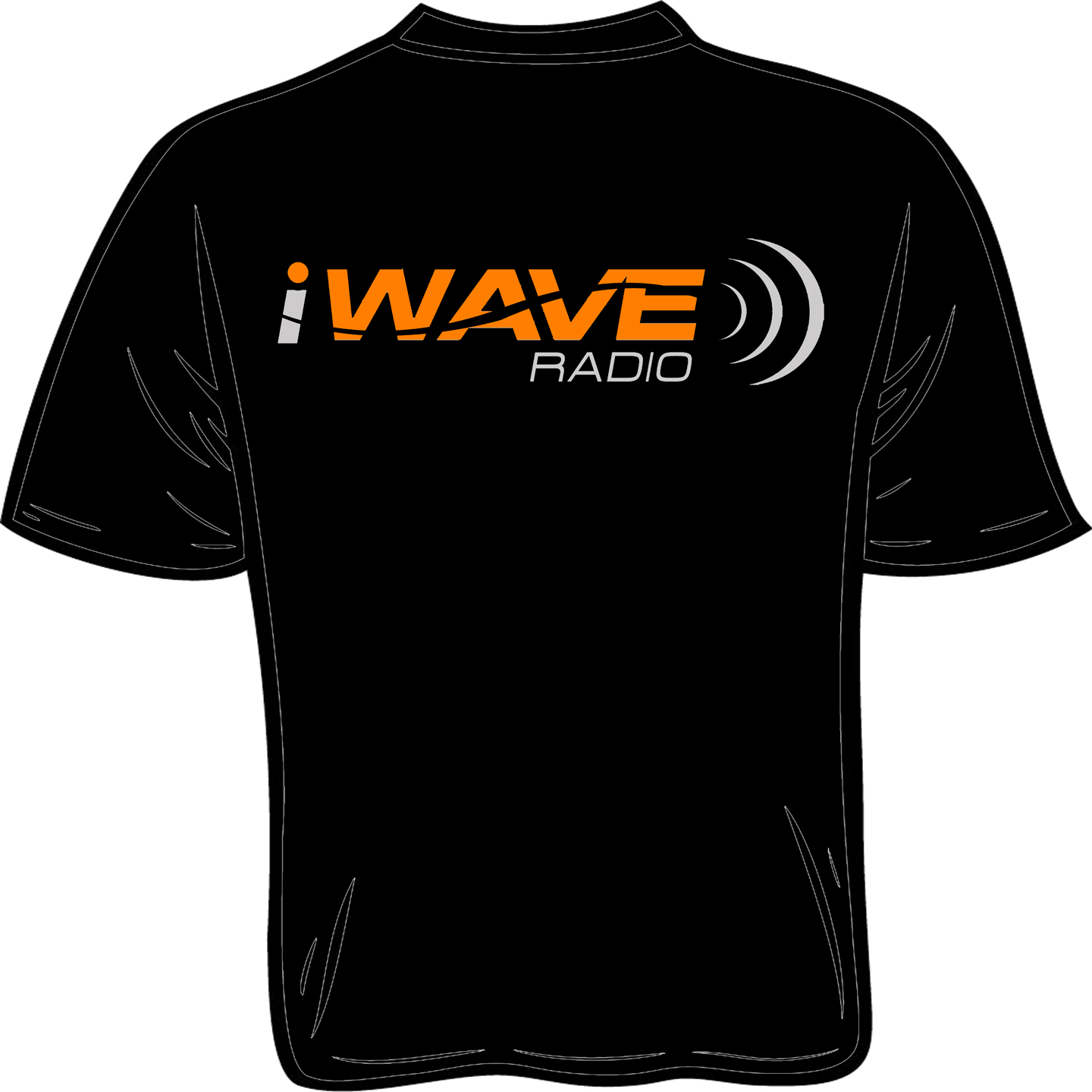 iwaveradio black T-shirt with i