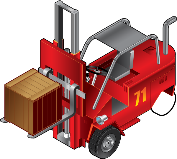 Forklift Truck clip art - vector clip art online, royalty free ...