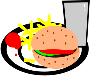 Burger And Fries clip art - vector clip art online, royalty free ...
