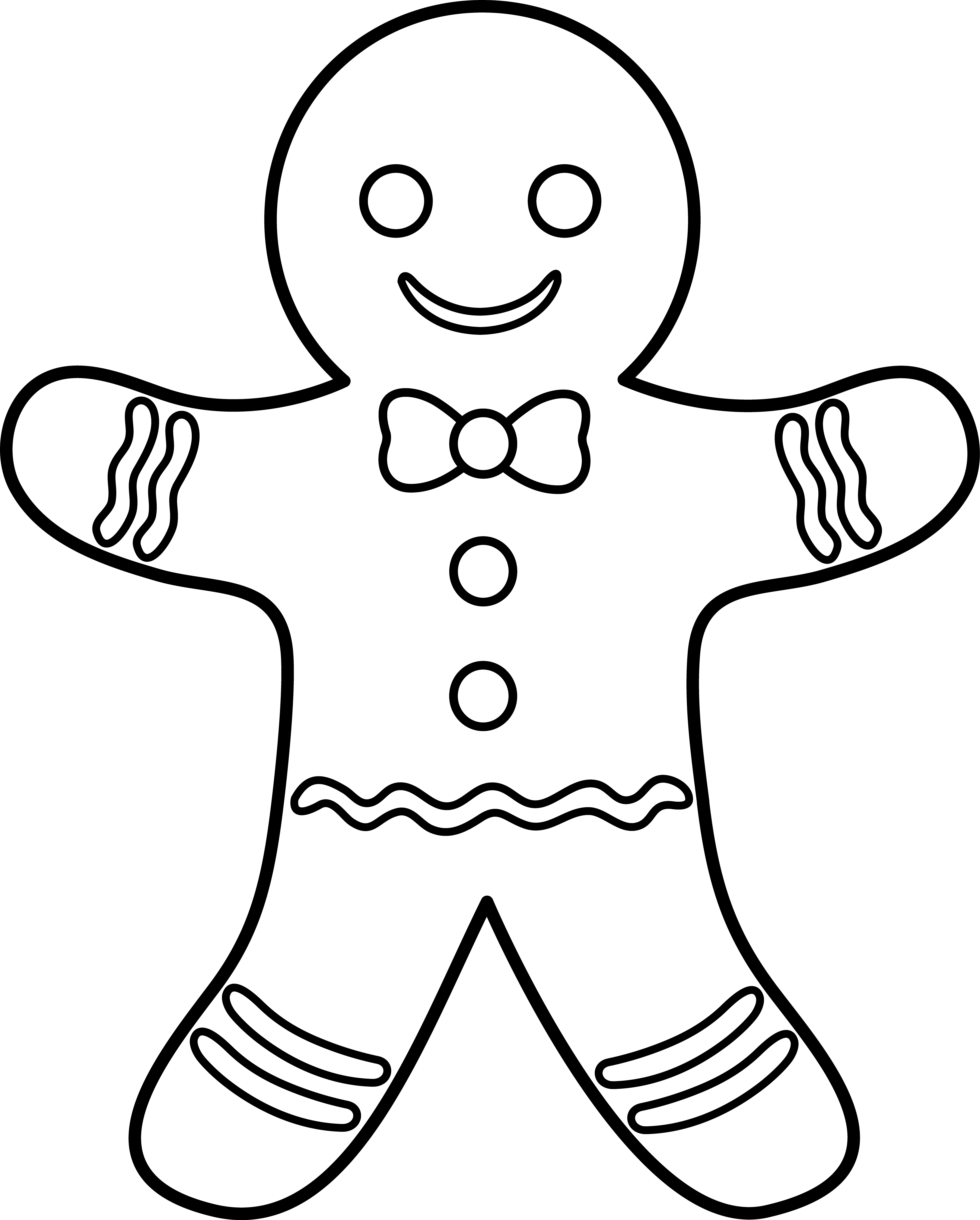 Gingerbread Man Outline ClipArt Best