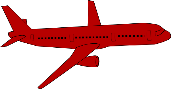 Red Airplane clip art - vector clip art online, royalty free ...
