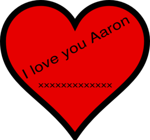 I Love You Aaron clip art - vector clip art online, royalty free ...