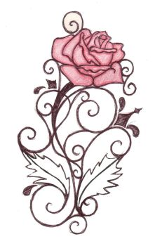DeviantArt: More Like Flower Tendrils Tattoo Design by NatzS101