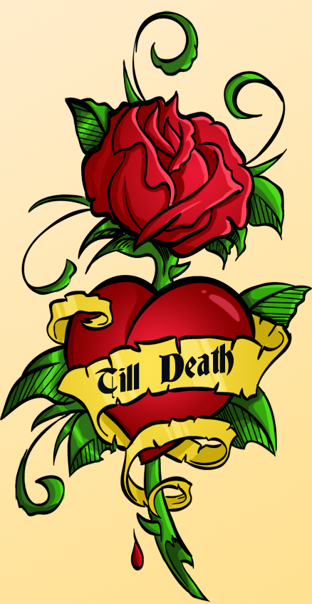 Hearts And Flowers Tattoo Designs - ClipArt Best