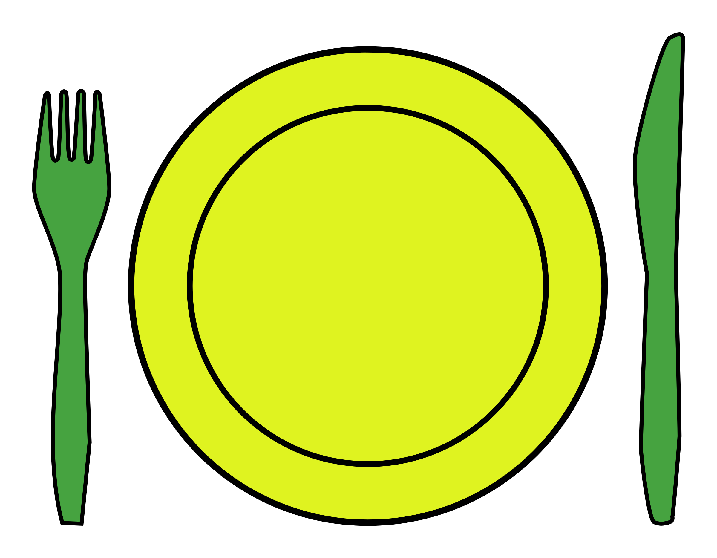 Dinner Place Setting Clipart