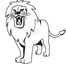 Lion Clip Art Black And White - Free Clipart Images